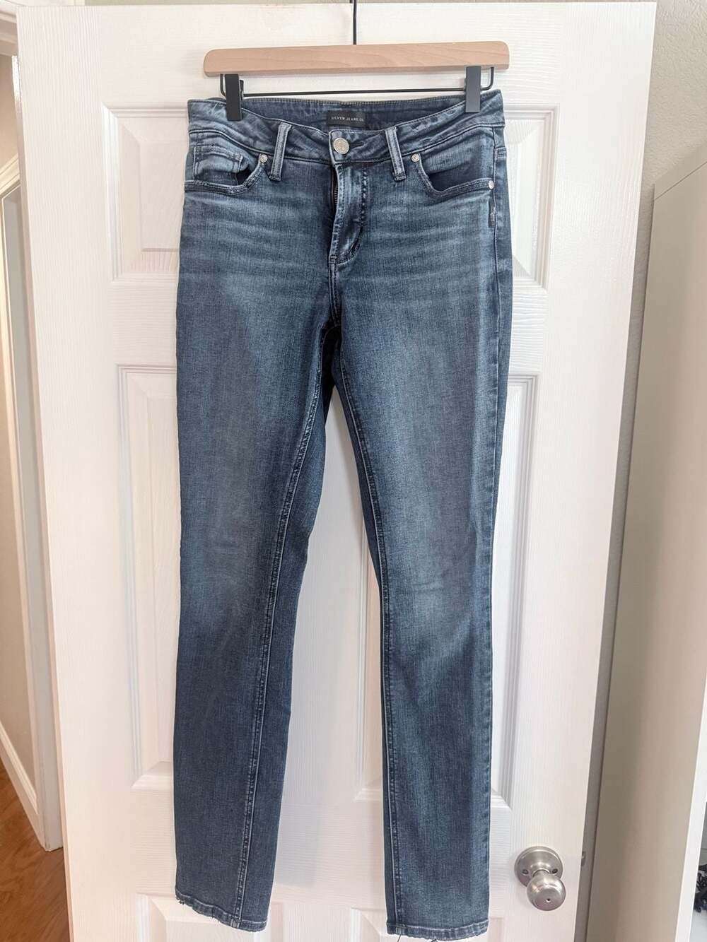 Silver Jeans Co. Elyse Straight Leg Jeans Women's W27/L33 Dark Wash